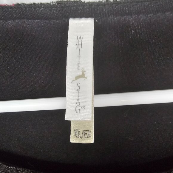 Vintage White Stag Blouse Mesh Sheer Floral Goth Whimsigoth Black Purple XL - Picture 8 of 11